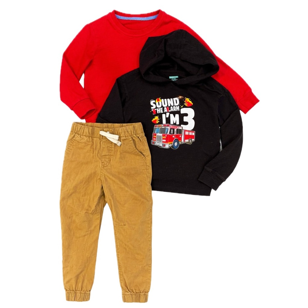 Cat & Jack Red, Black & Tan Kids 3-Piece Matching Set